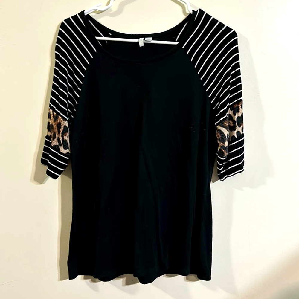 Black top with fun sleeves